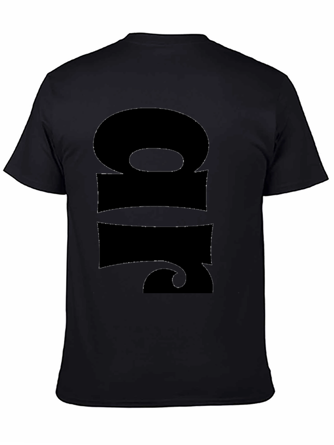 Black Bold Graphic Print Black T-Shirt view 4