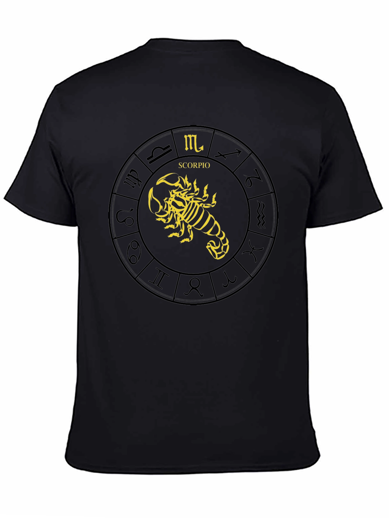 Black Scorpio Zodiac Sign T-Shirt view 4