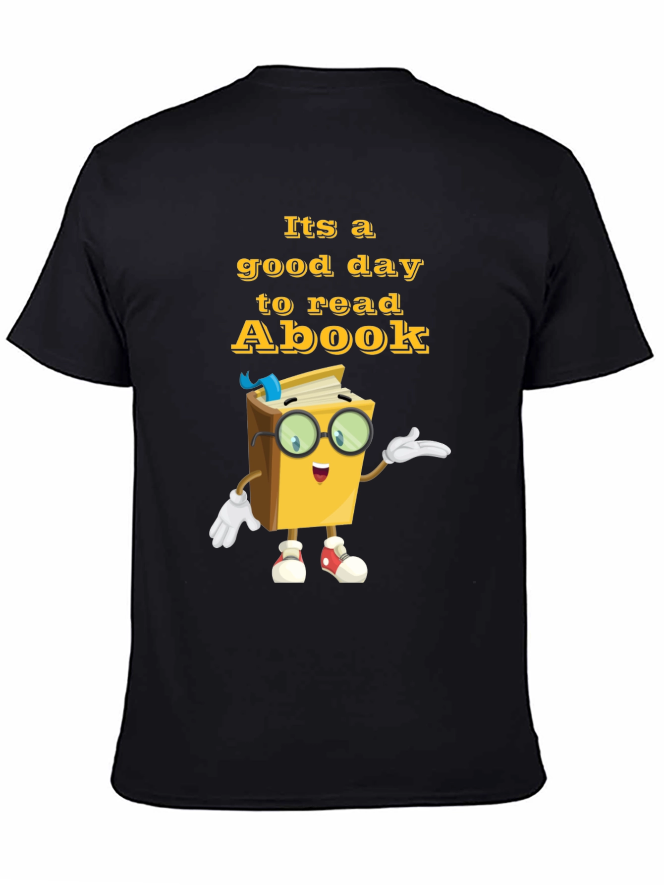 Black Funny Bookworm T-Shirt - It's a Good Day to Read view 4