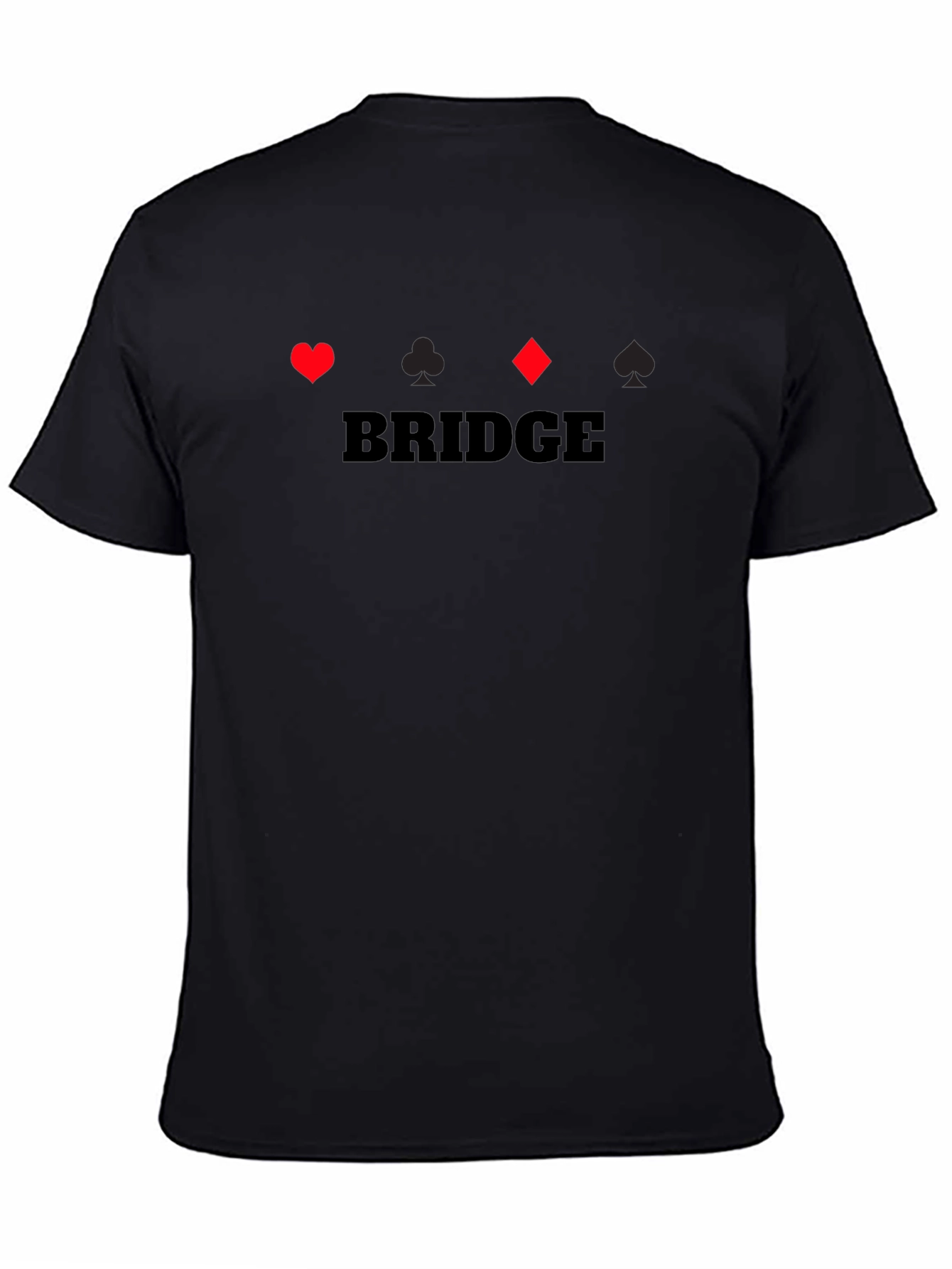 Black Bridge Card Game Graphic T-Shirt view 4
