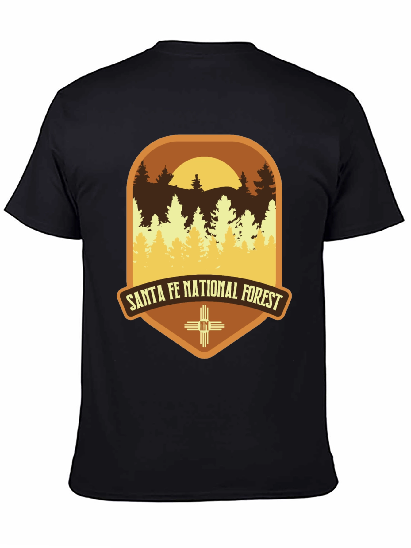 Black Santa Fe National Forest Graphic Tee view 4
