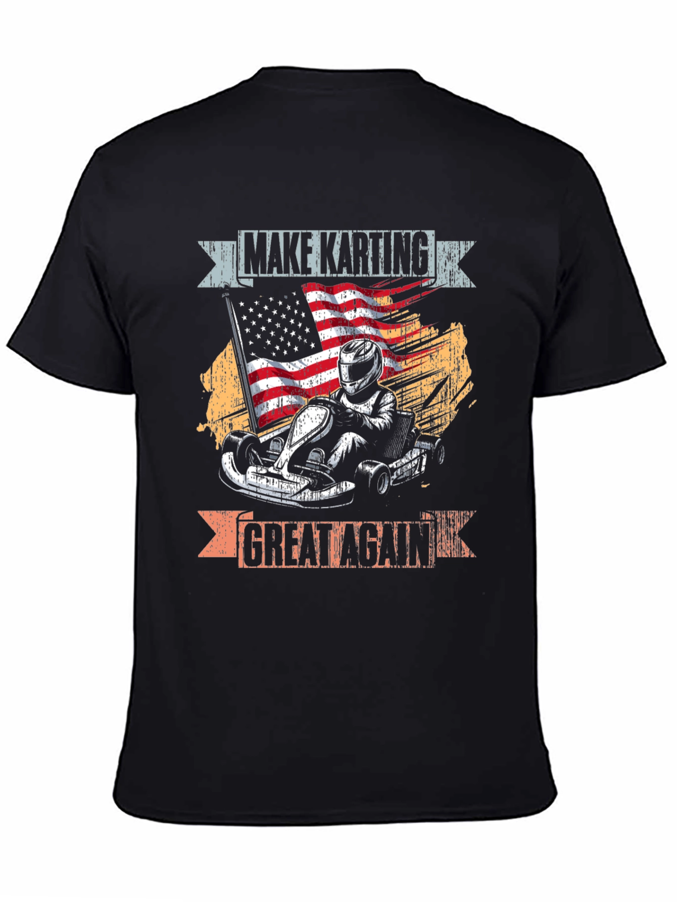 Black Make Karting Great Again Graphic Tee view 4