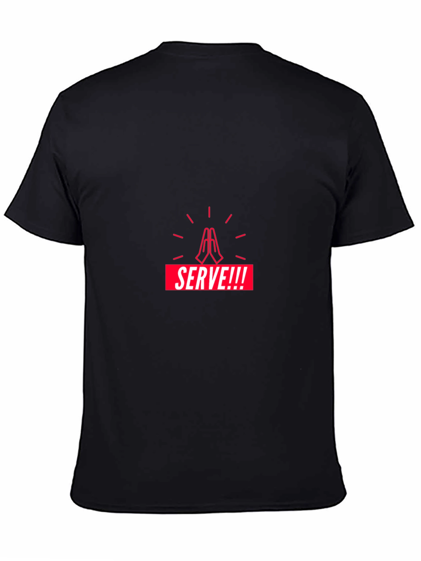 Black Serve Graphic Tee - Stylish Black T-Shirt view 4