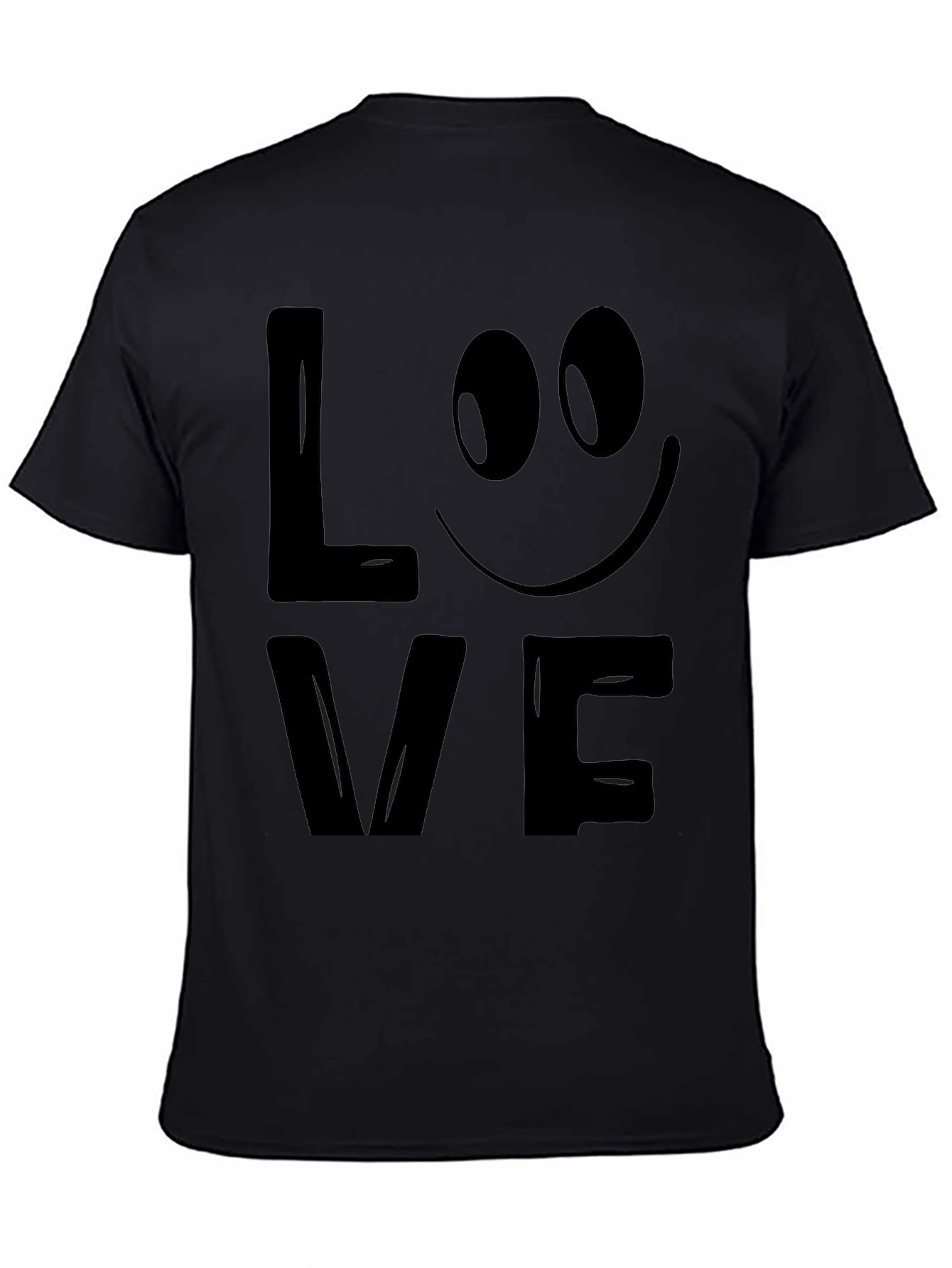 Black Love Graphic T-Shirt - Men's Black Tee view 4