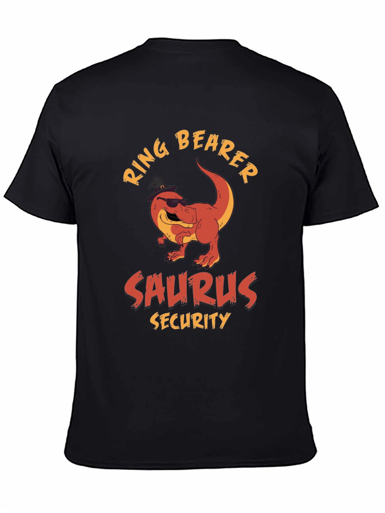 Black Ring Bearer Saurus Security T-Shirt view 4