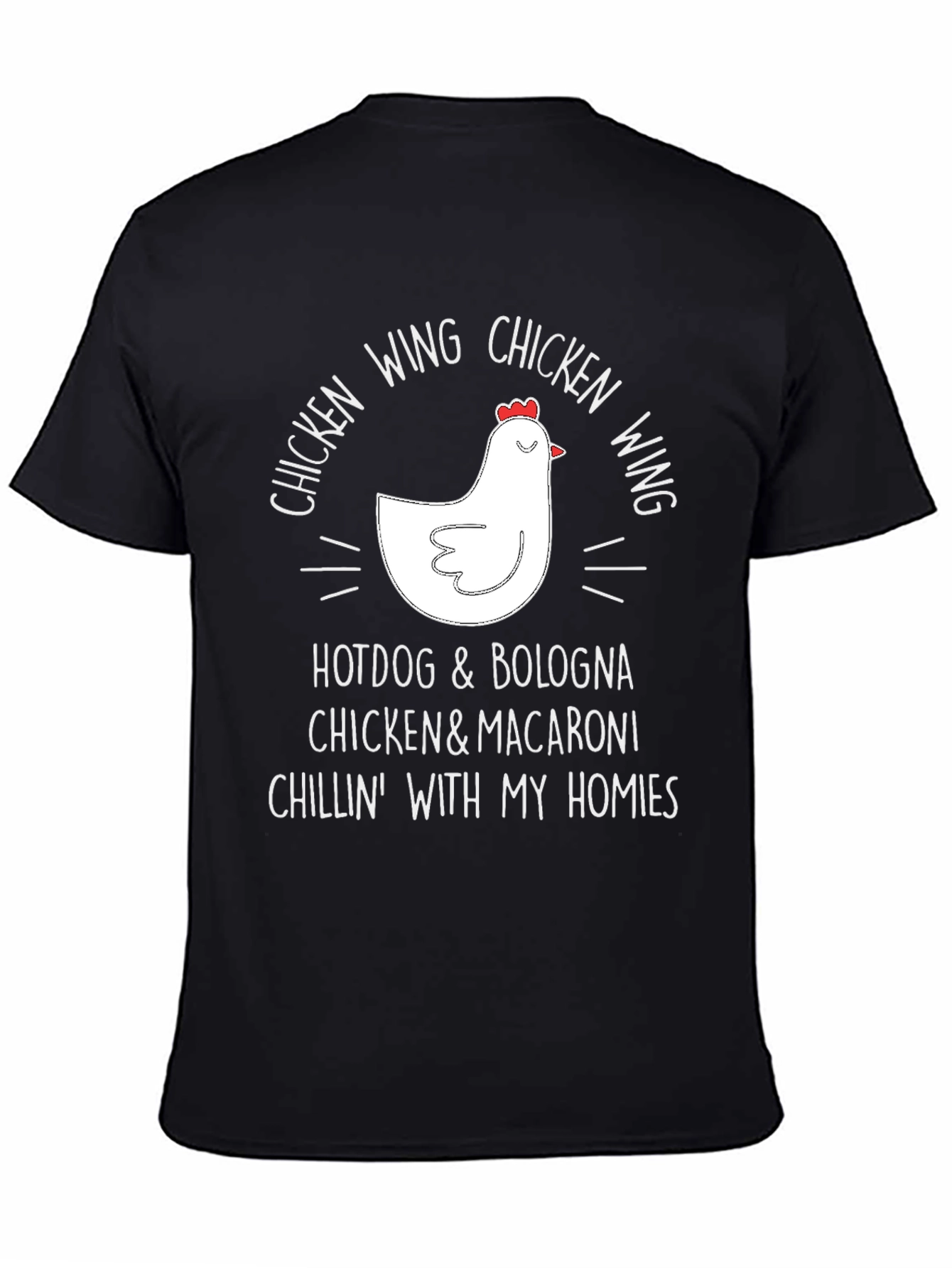 Black Chicken Wing Novelty Graphic T-Shirt view 4