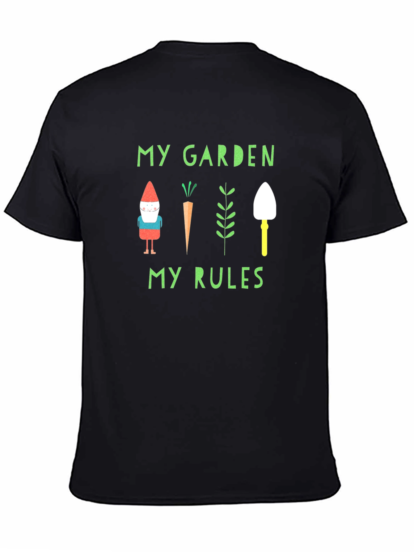 Black My Garden My Rules Graphic Tee view 4