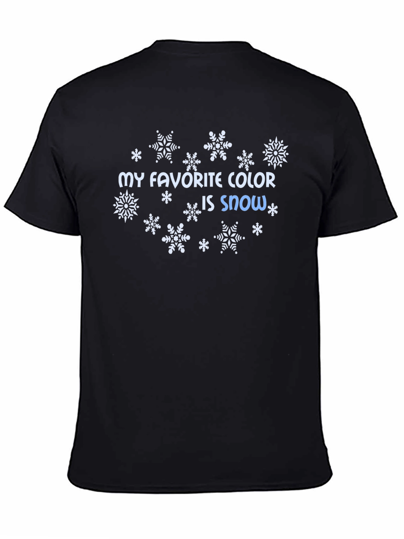 Black Snowflake Tee - My Favorite Color is Snow view 4