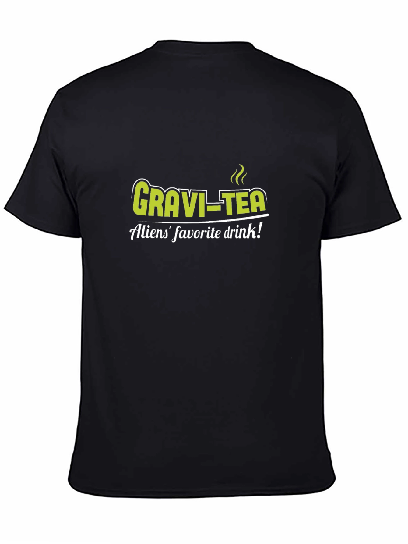 Black Gravi-Tea T-Shirt - Alien Drink Tee view 4