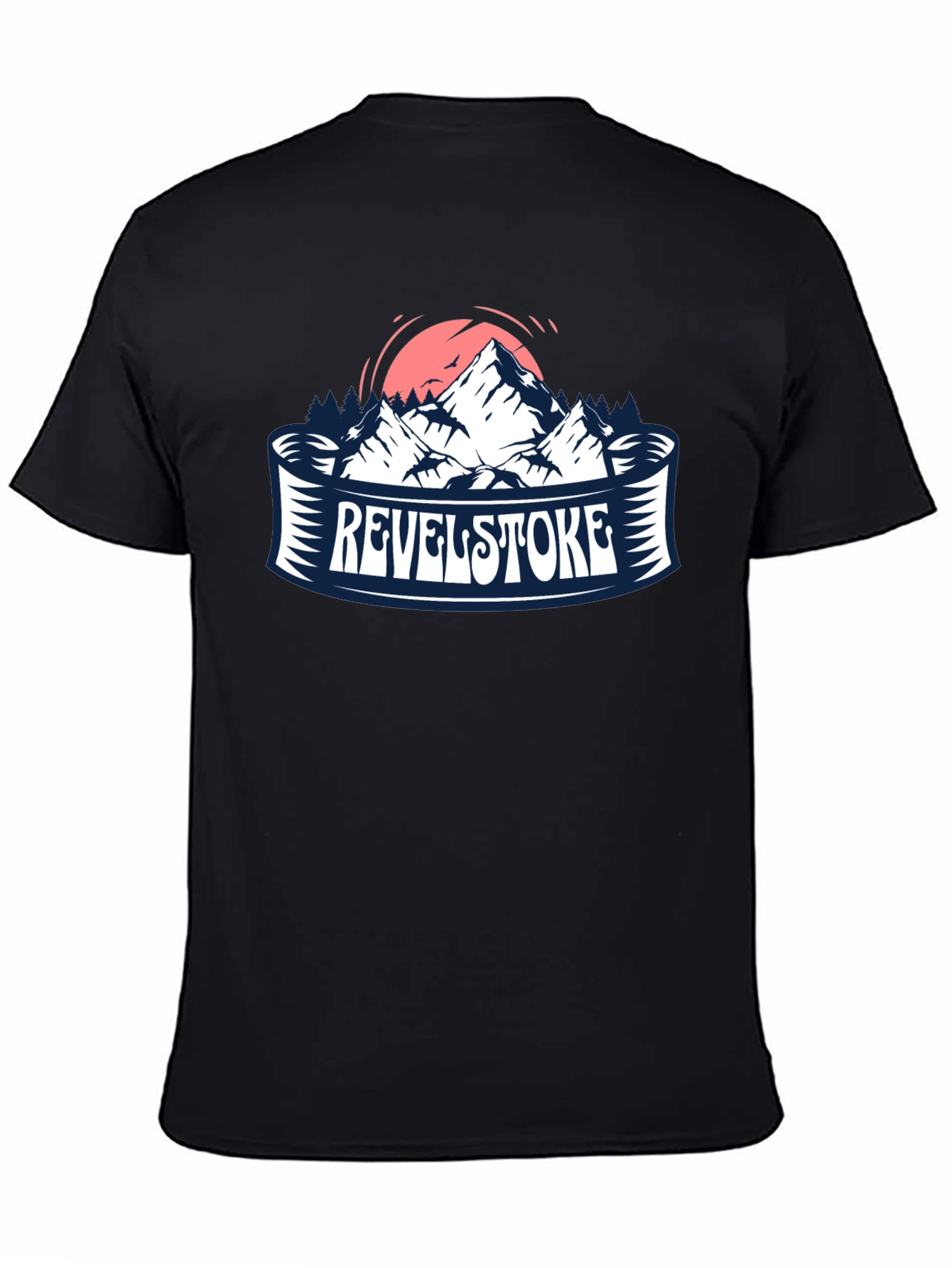 Black Revelstoke Mountain Graphic T-Shirt view 4