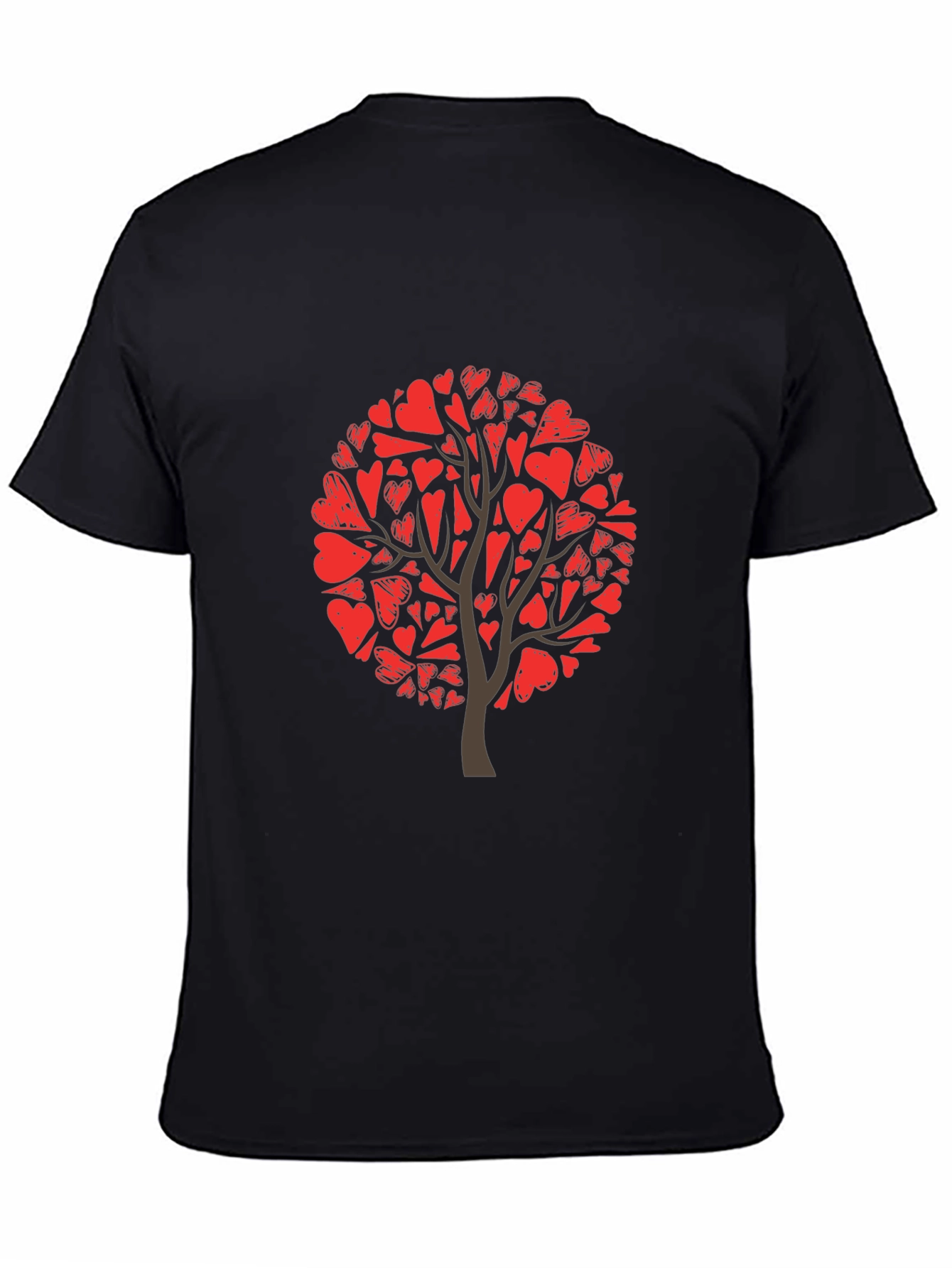 Black Heart Tree Graphic Tee - Black Cotton Blend view 4