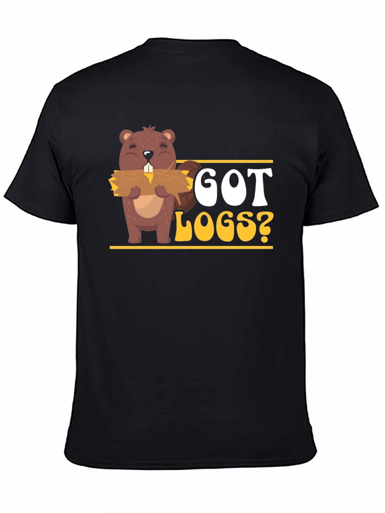 Black Got Logs? Beaver Graphic T-Shirt view 4