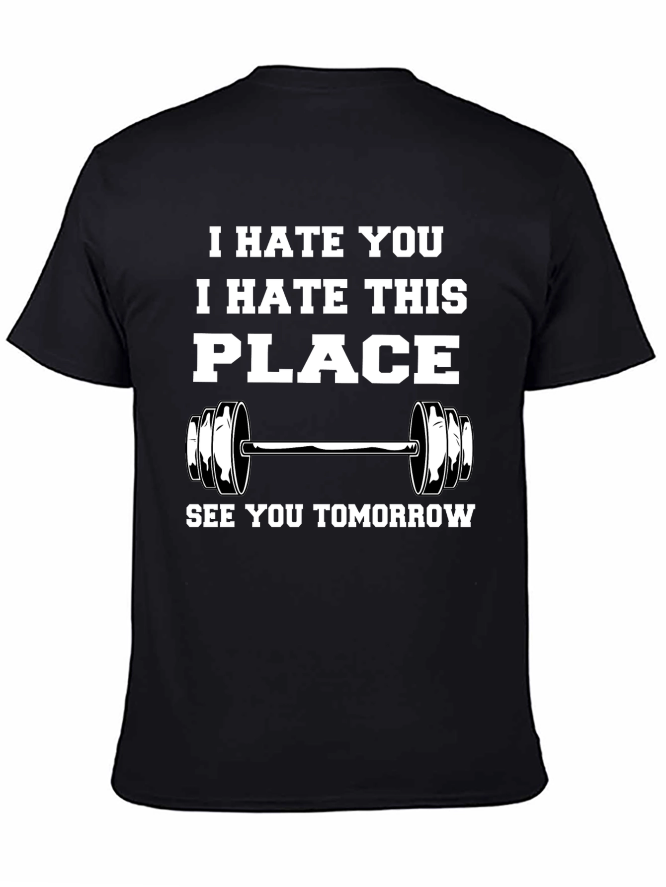 Black Gym Humor Graphic T-Shirt view 4