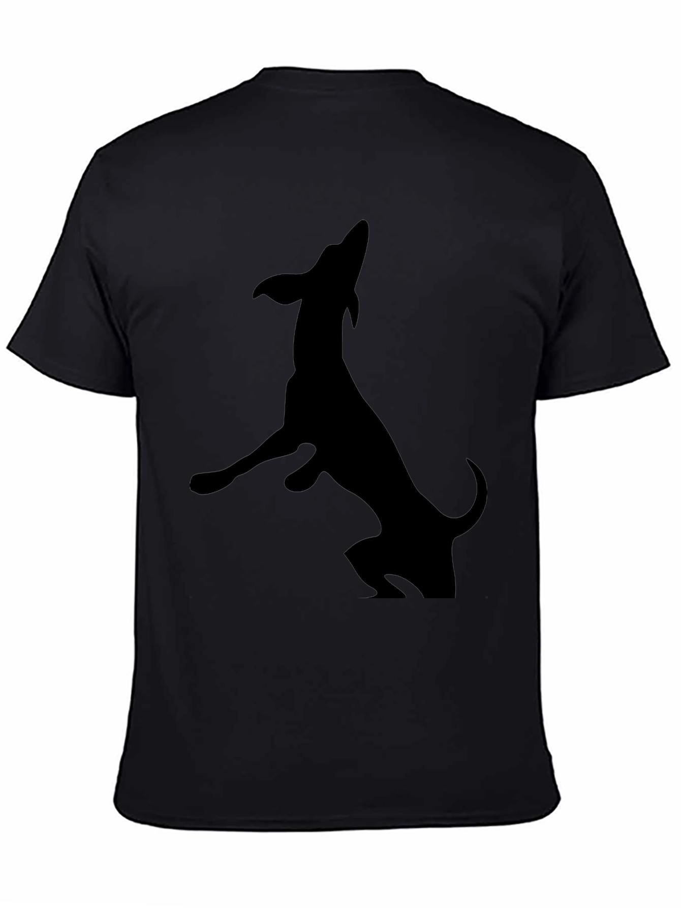 Black Black Dachshund Silhouette Graphic Tee view 4