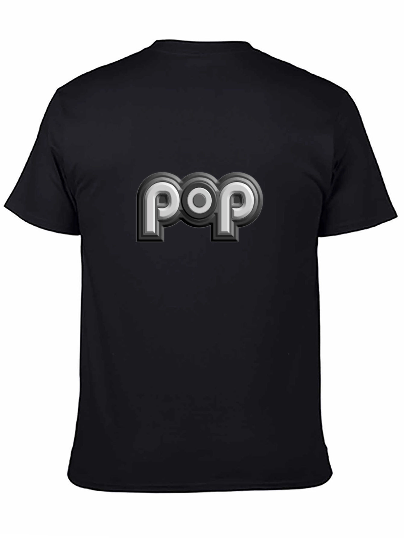 Black Retro POP Graphic Tee - Stylish Black T-Shirt view 4