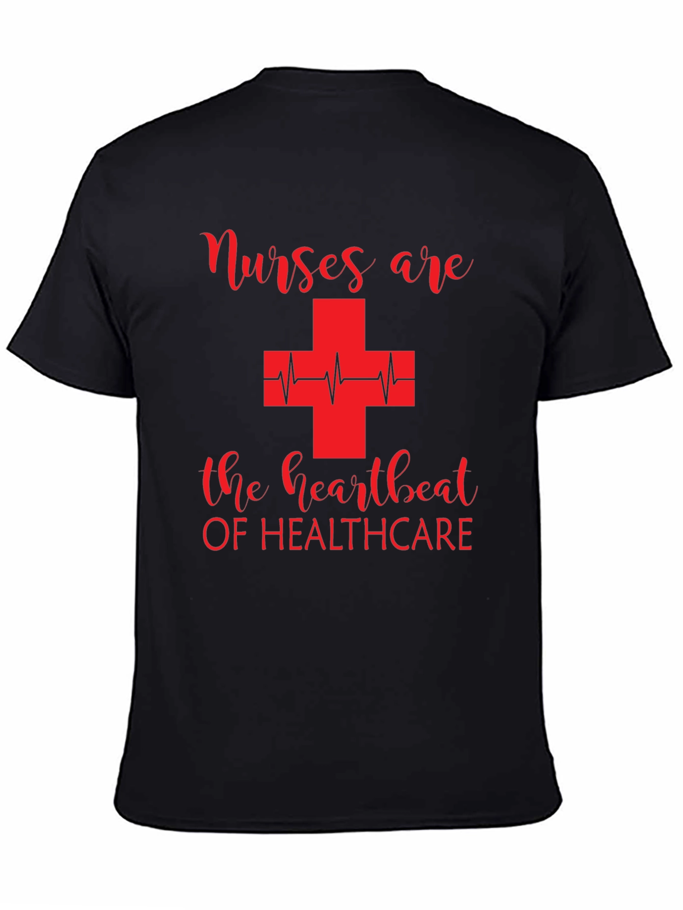 Black Nurses are the Heartbeat of Healthcare T-Shirt view 4