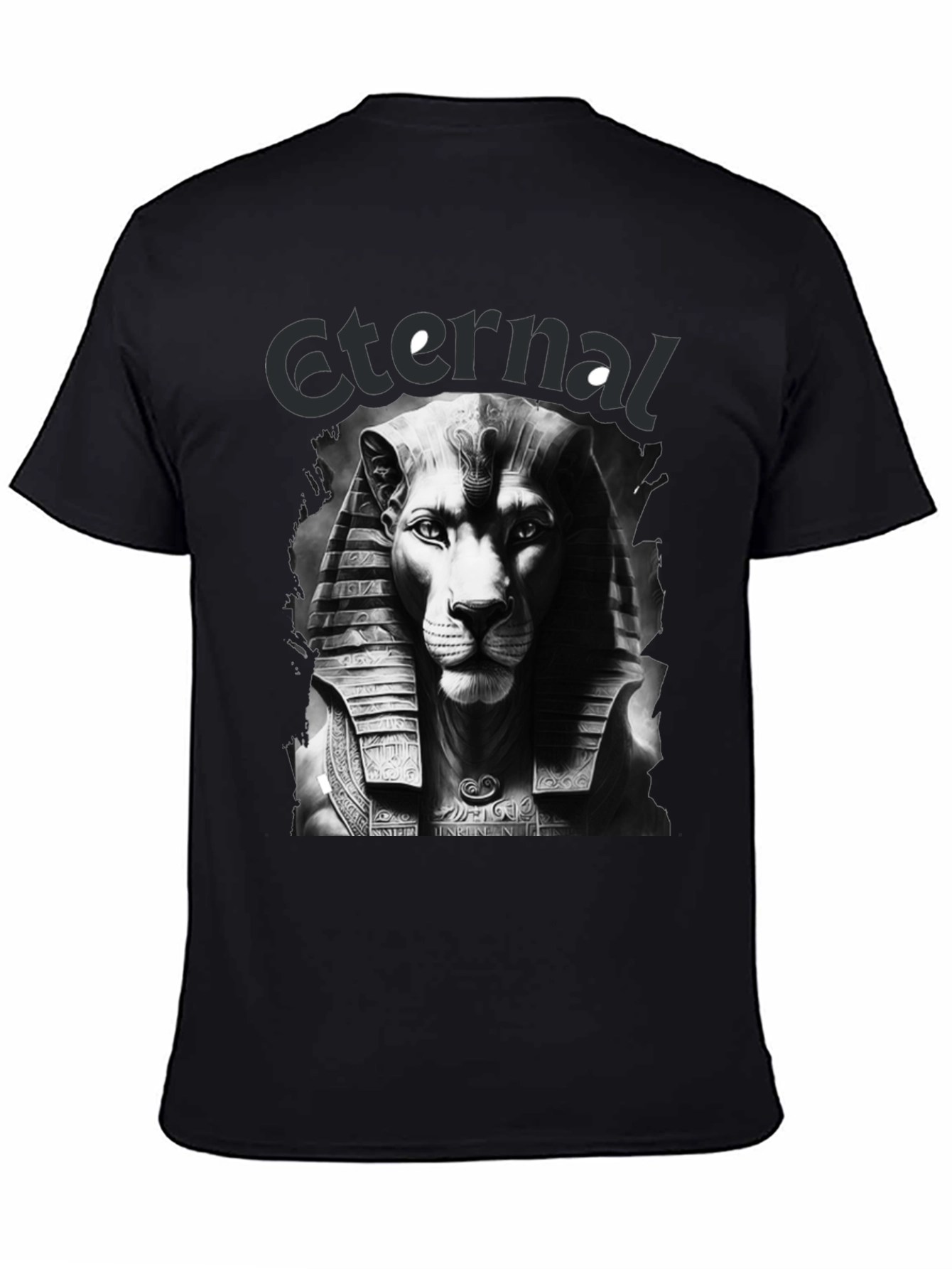 Black Eternal Lion Pharaoh Black Graphic Tee view 4