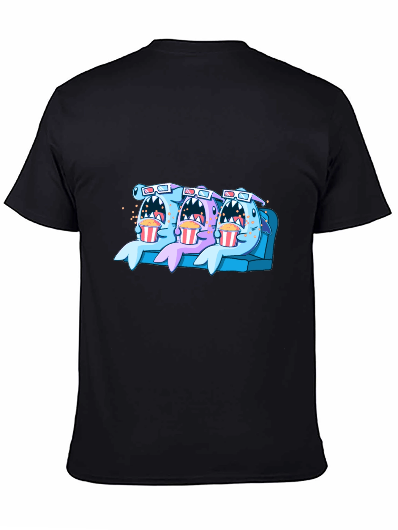 Black Shark Movie Night Graphic Tee view 4