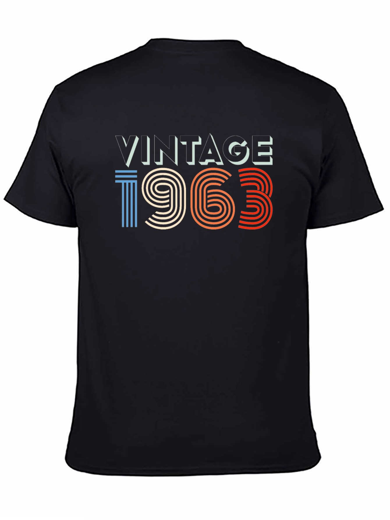 Black Vintage 1963 T-Shirt - Retro Style view 4