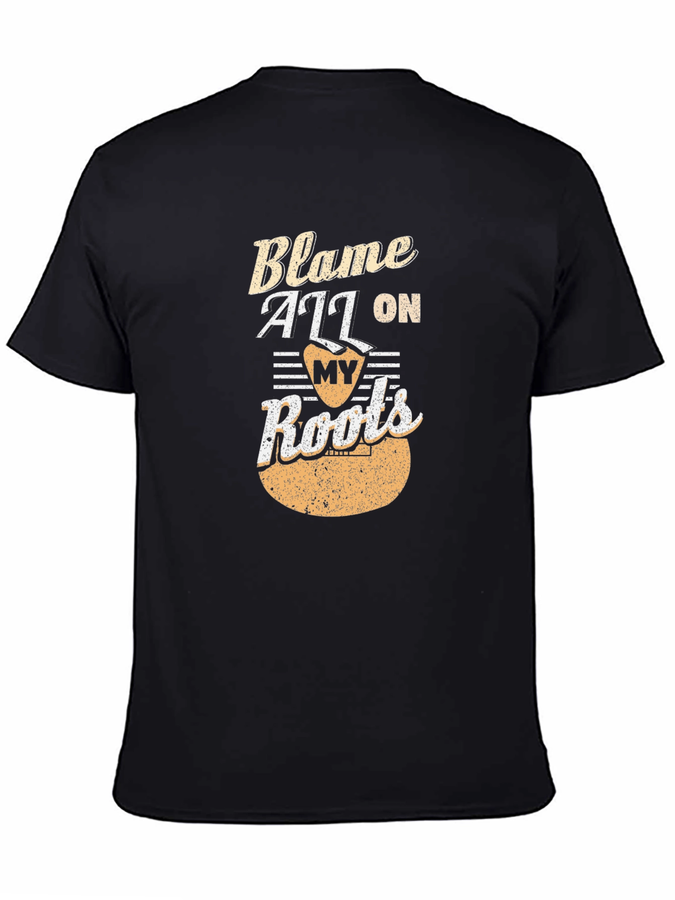 Black Blame All On My Roots Graphic Tee view 4