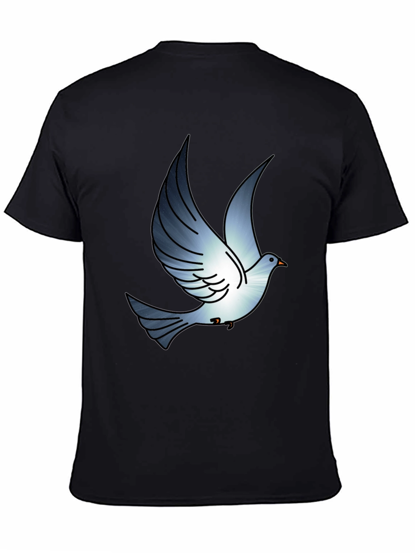 Black Dove Graphic Print Black T-Shirt view 4