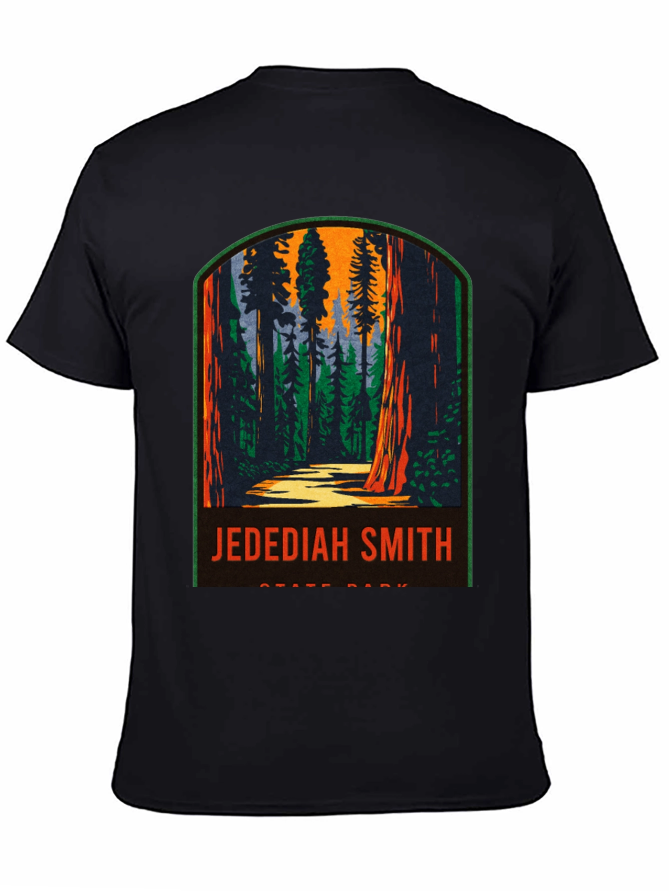 Black Jedediah Smith State Park T-Shirt view 4