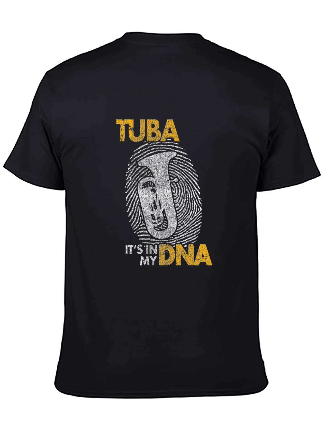 Black Tuba DNA Graphic T-Shirt - Musician's Tee view 4