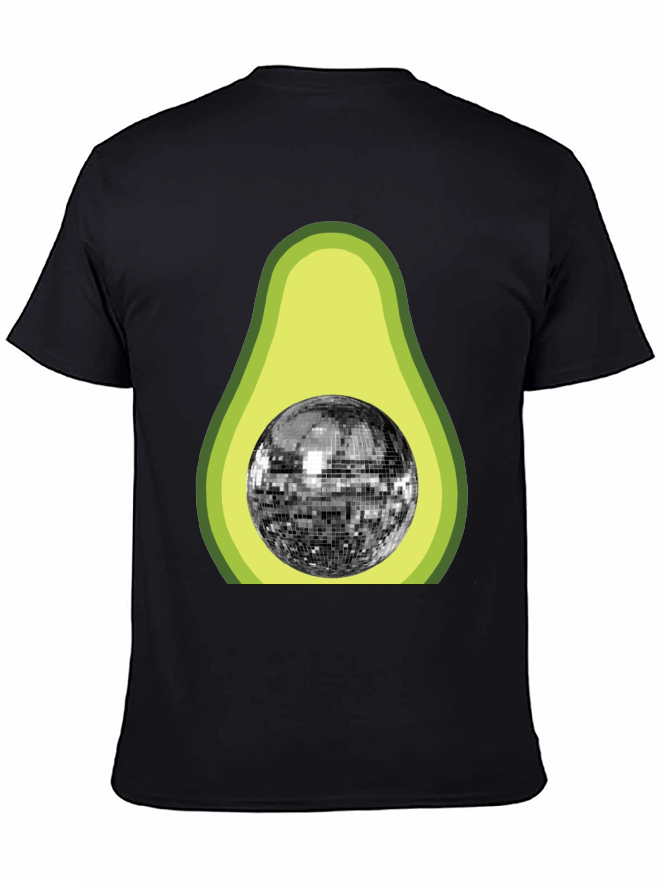 Black Avocado Disco Ball Graphic T-Shirt view 4