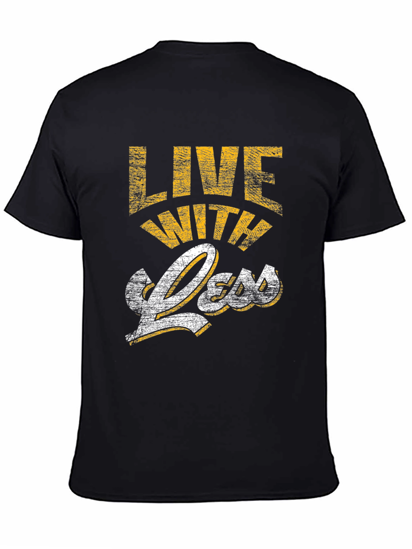 Black Live With Less Graphic Tee - Black view 4
