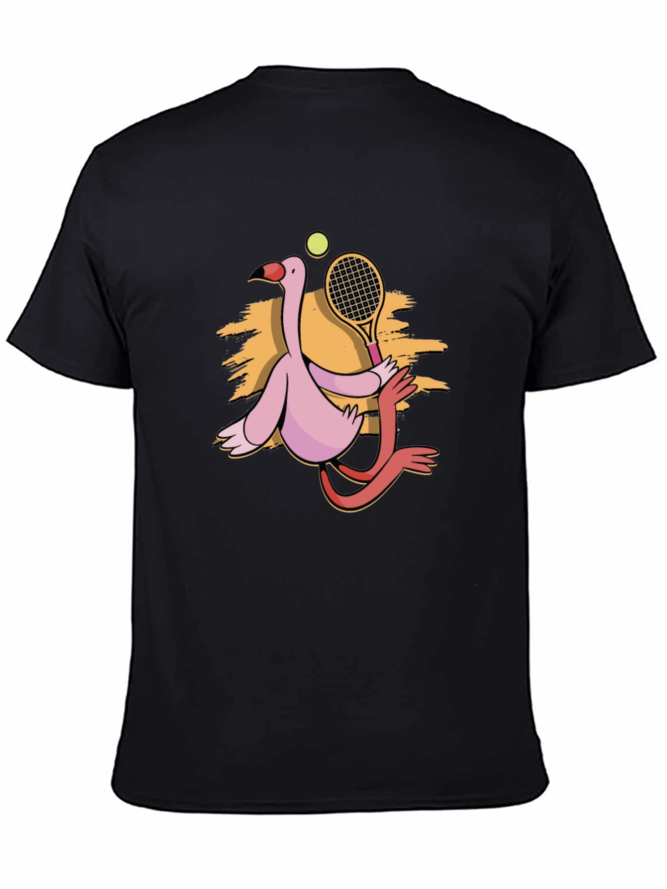 Black Flamingo Tennis T-Shirt view 4