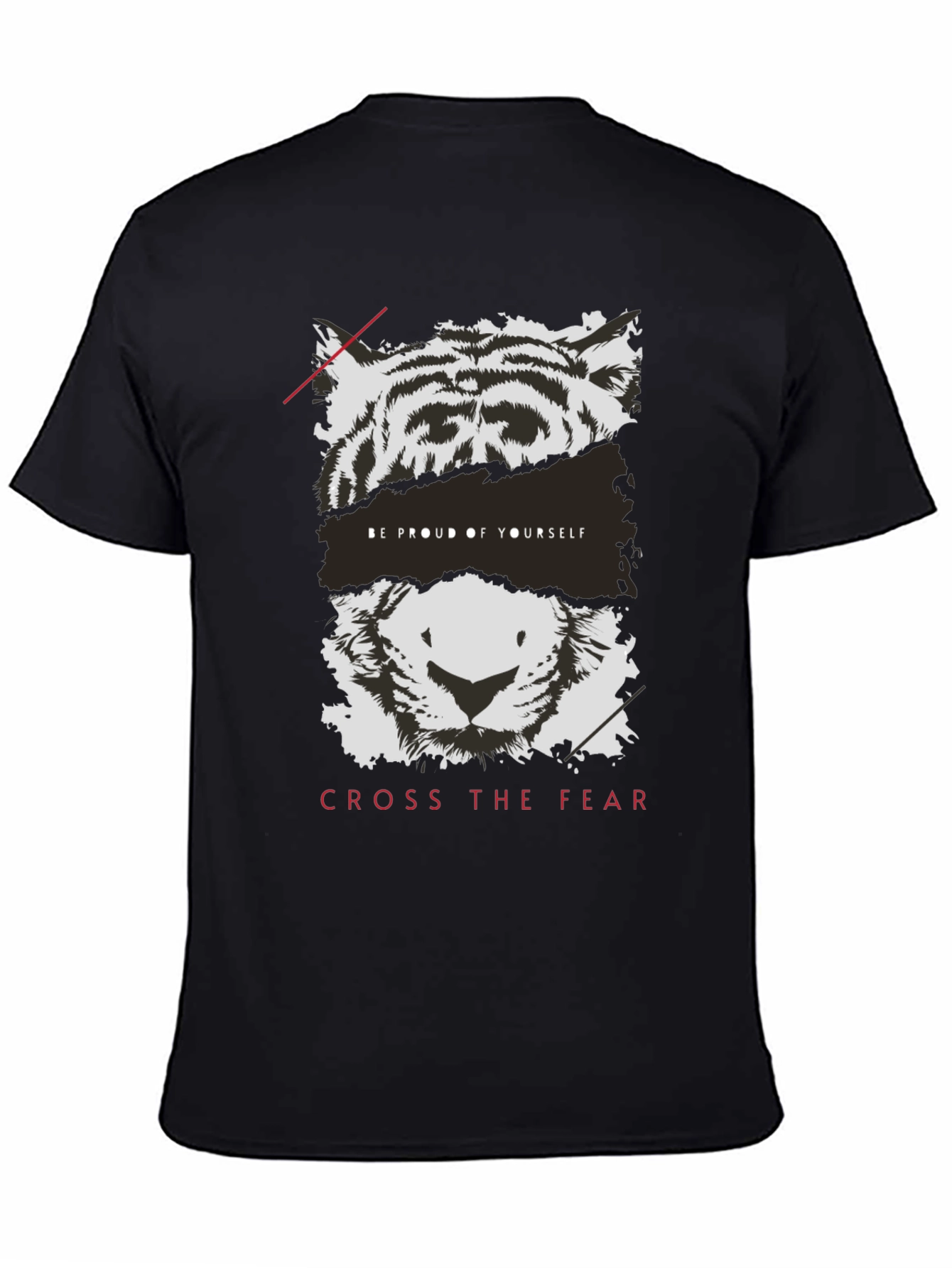 Black Tiger Graphic Tee - Be Proud, Cross Fear view 4