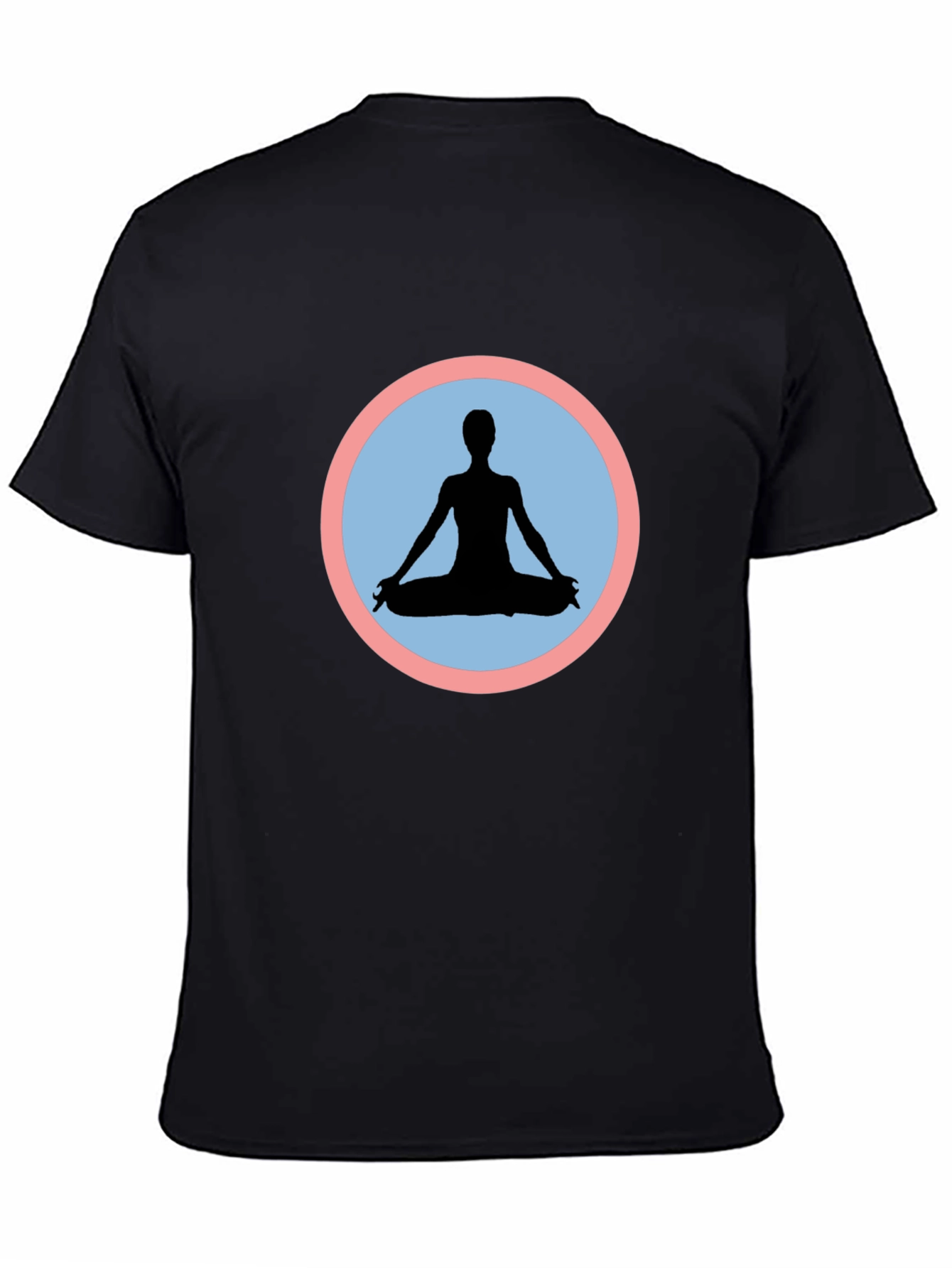 Black Yoga Pose Graphic Tee - Black view 4