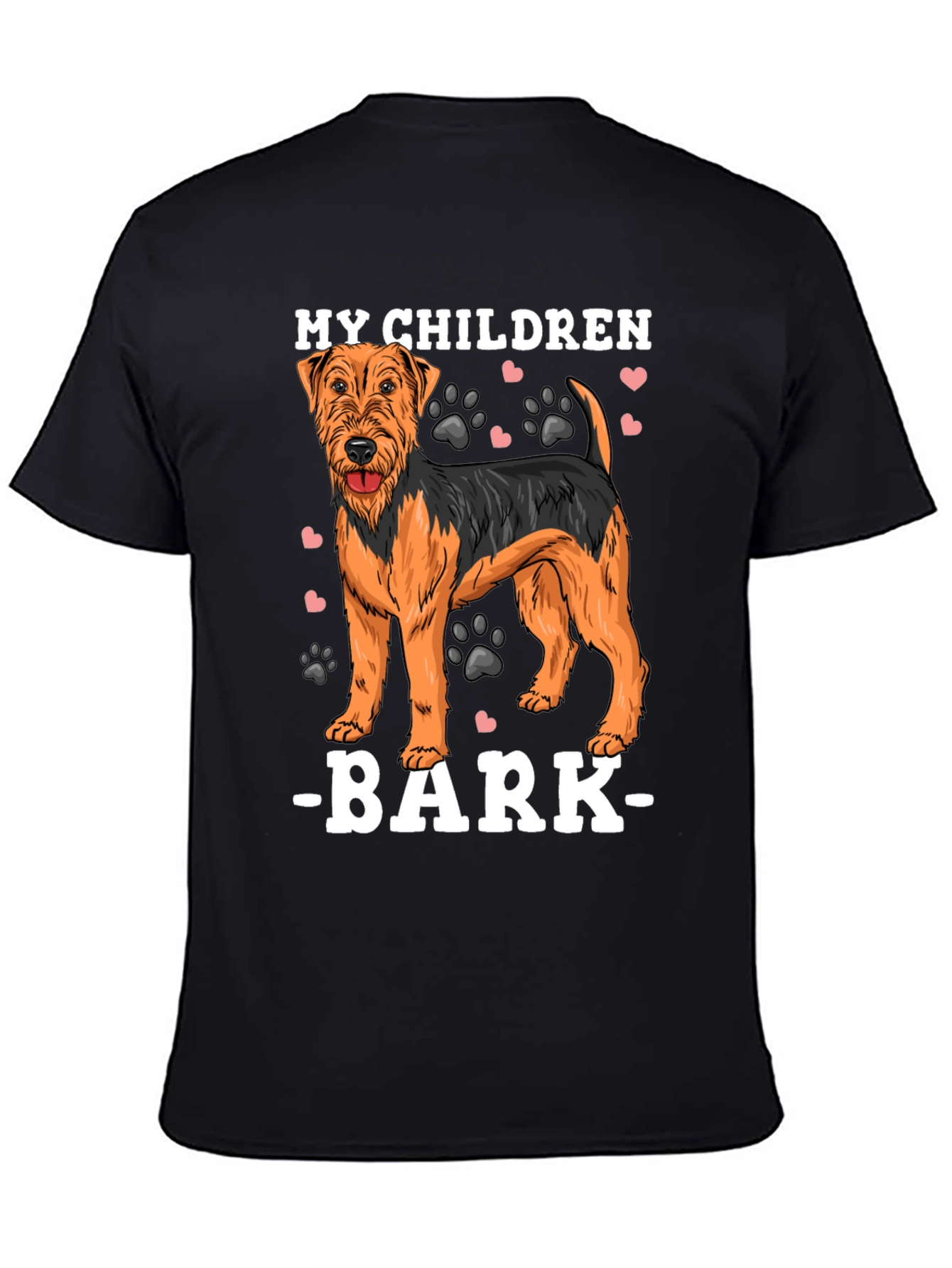 Black My Children Bark Dog T-Shirt view 4