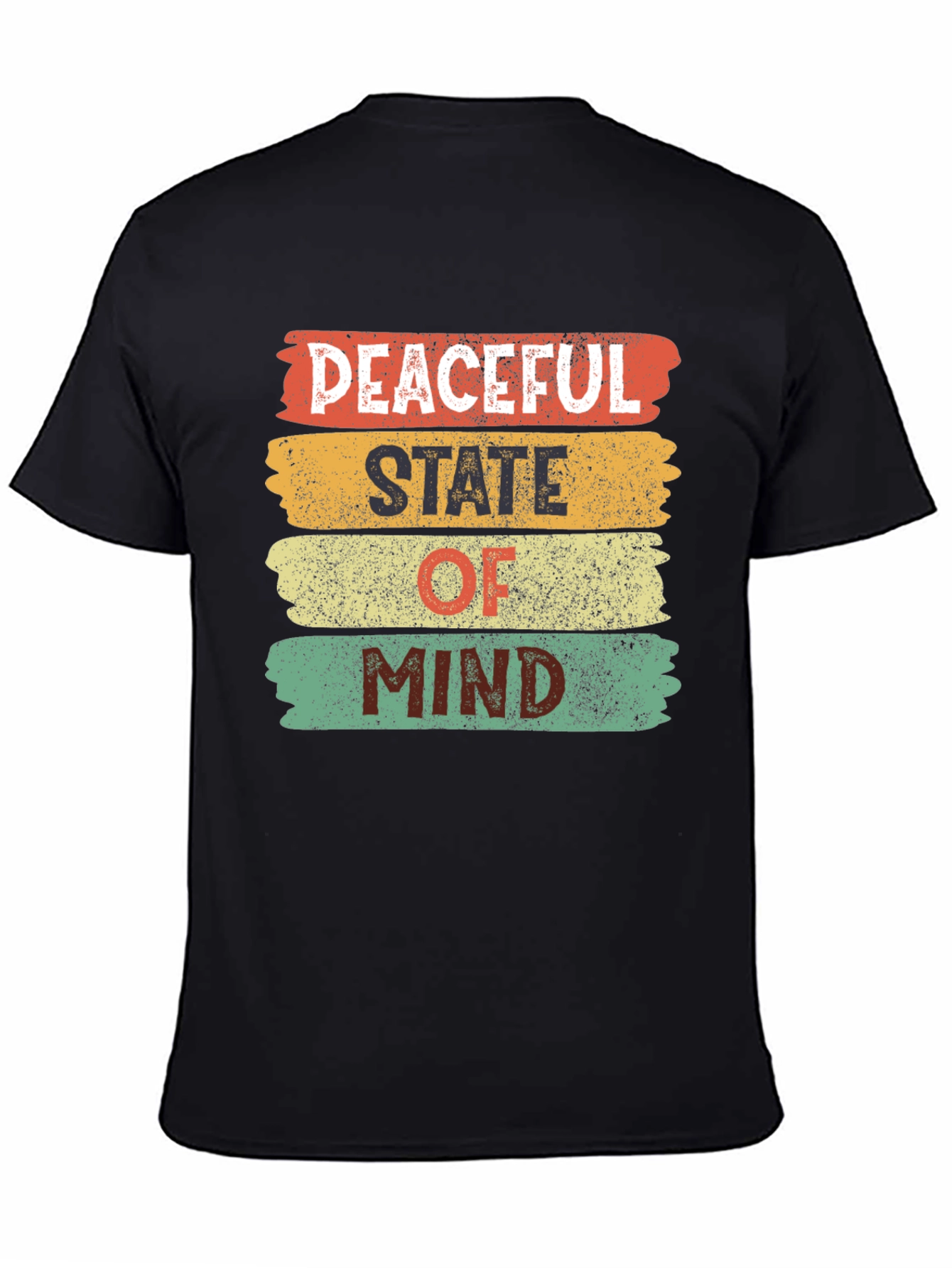 Black Peaceful State of Mind Graphic Tee view 4
