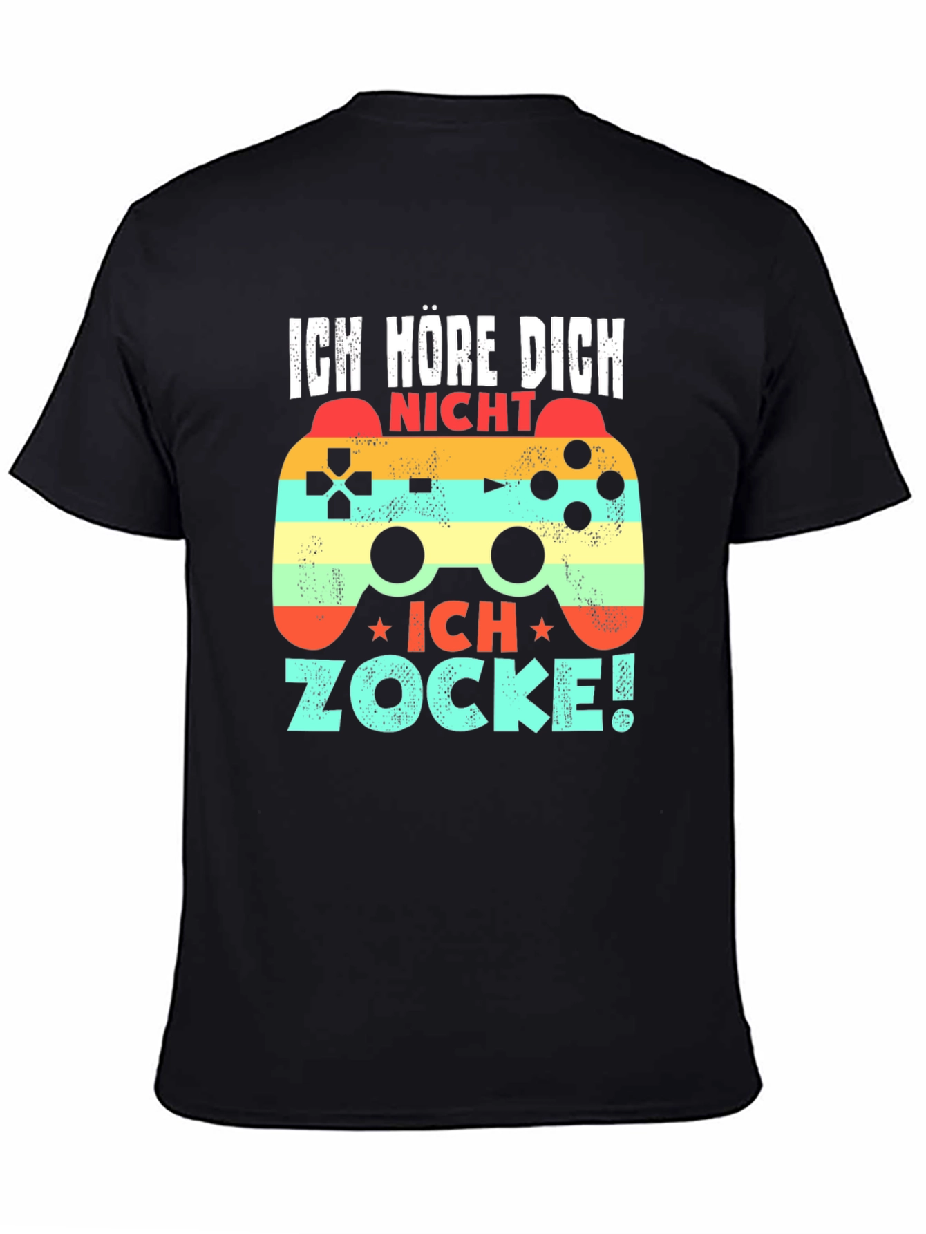Black Gamer T-Shirt - Ich Zocke! view 4