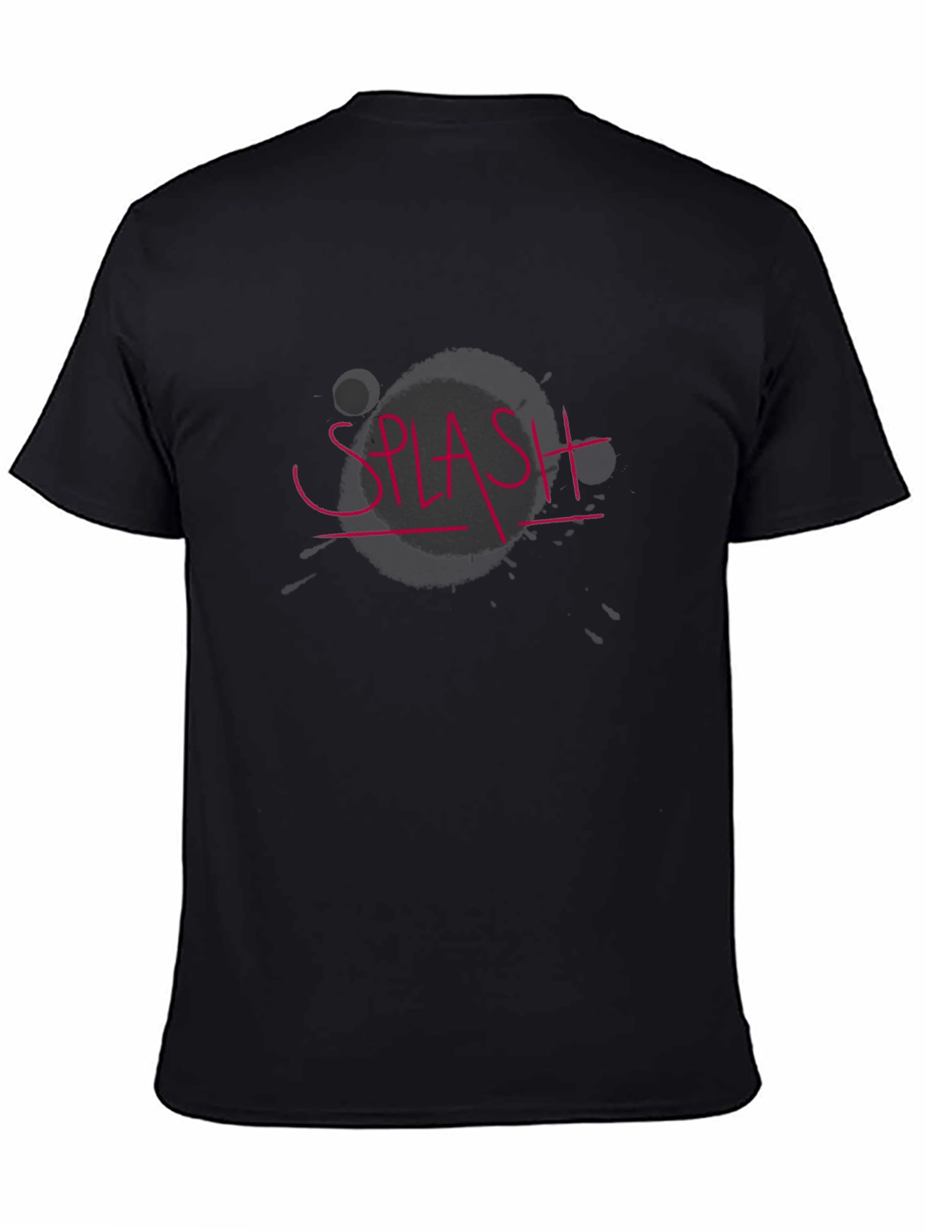 Black Splash Graphic Print Crew Neck T-Shirt view 4