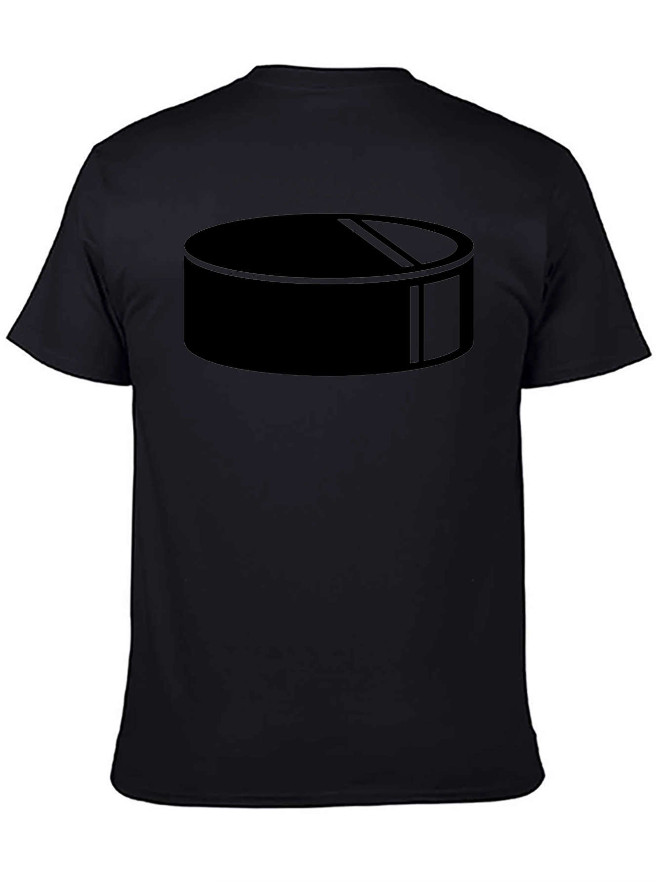 Black Black Hockey Puck Graphic T-Shirt - Casual Style view 4