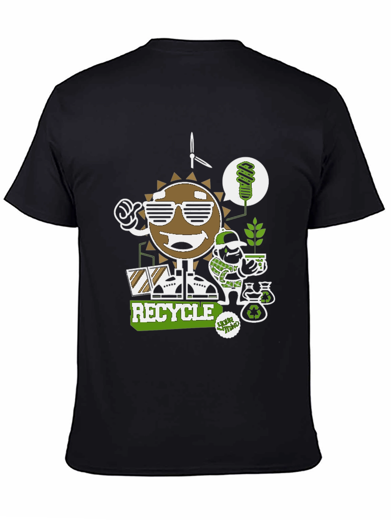 Eco-Friendly Graphic T-Shirt - Recycle Design - 4