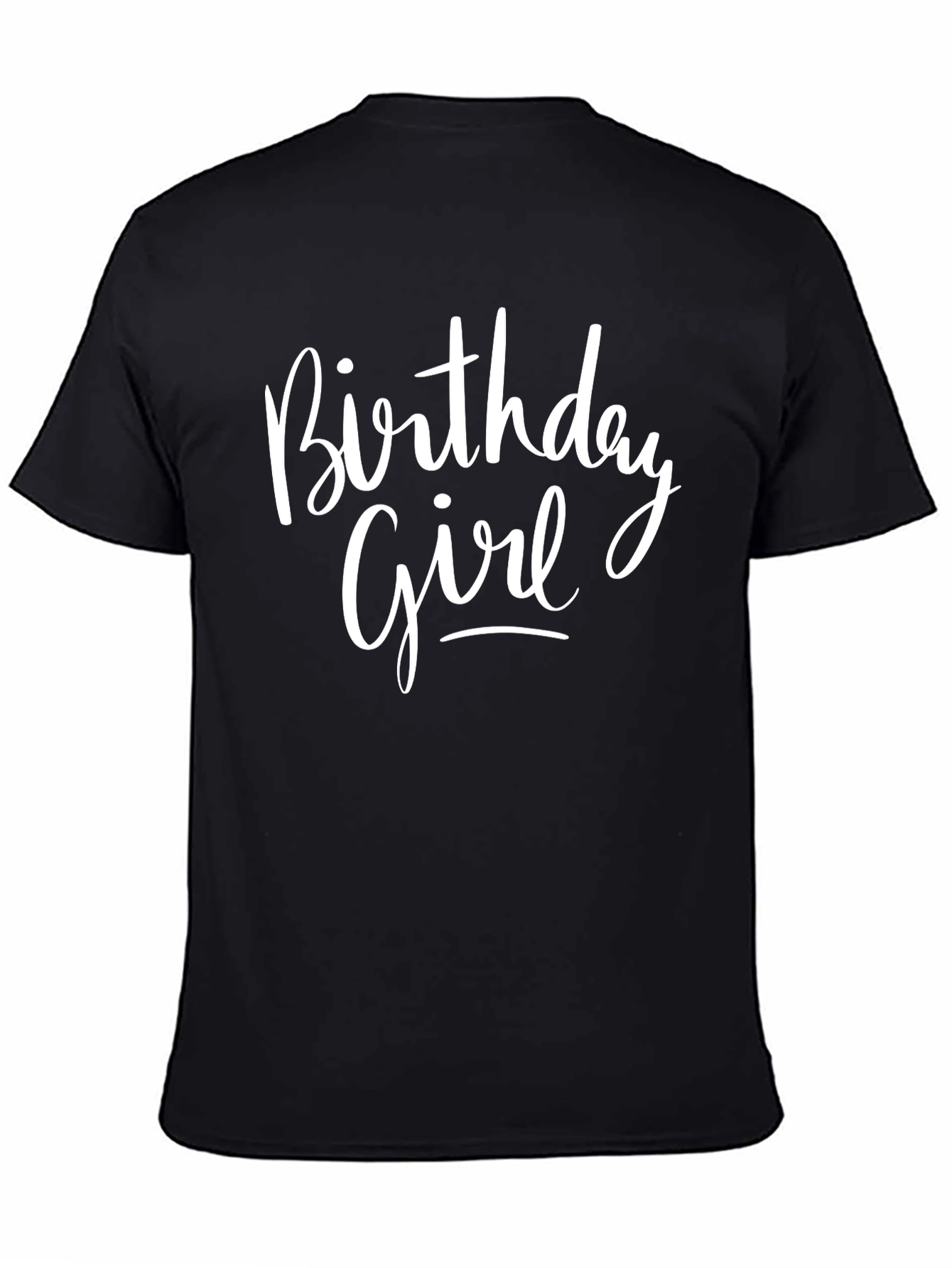 Black Birthday Girl Graphic Tee - Black Casual Top view 4