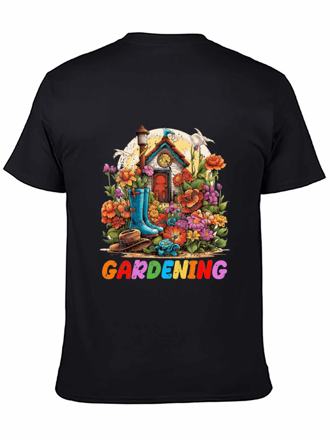 Gardening Graphic Tee - Colorful Floral Design - 4