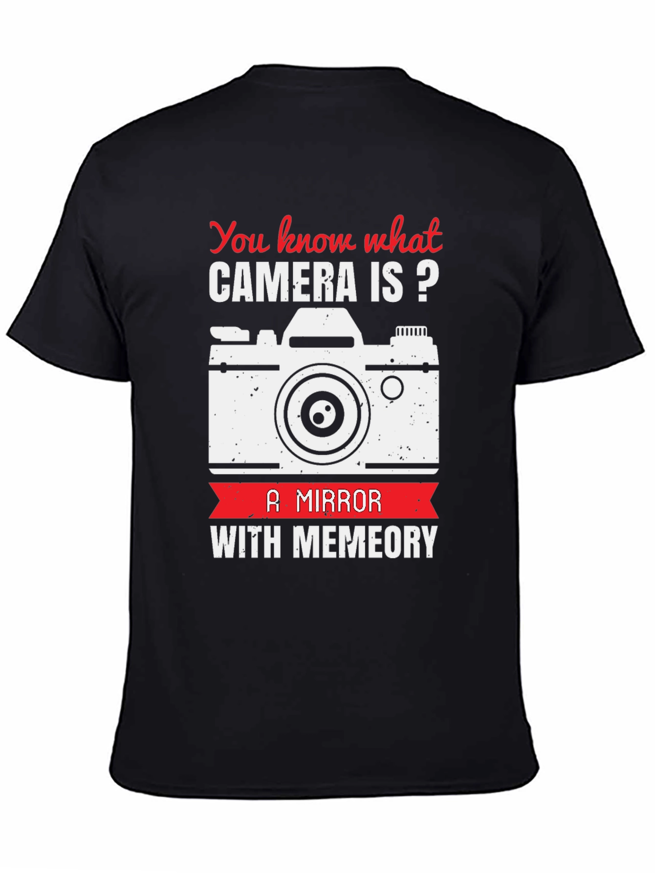 Black Camera with Memeory T-Shirt view 4