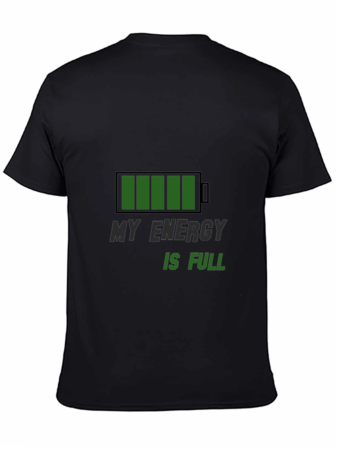 Black Full Energy T-Shirt - Recharge Your Style! view 4