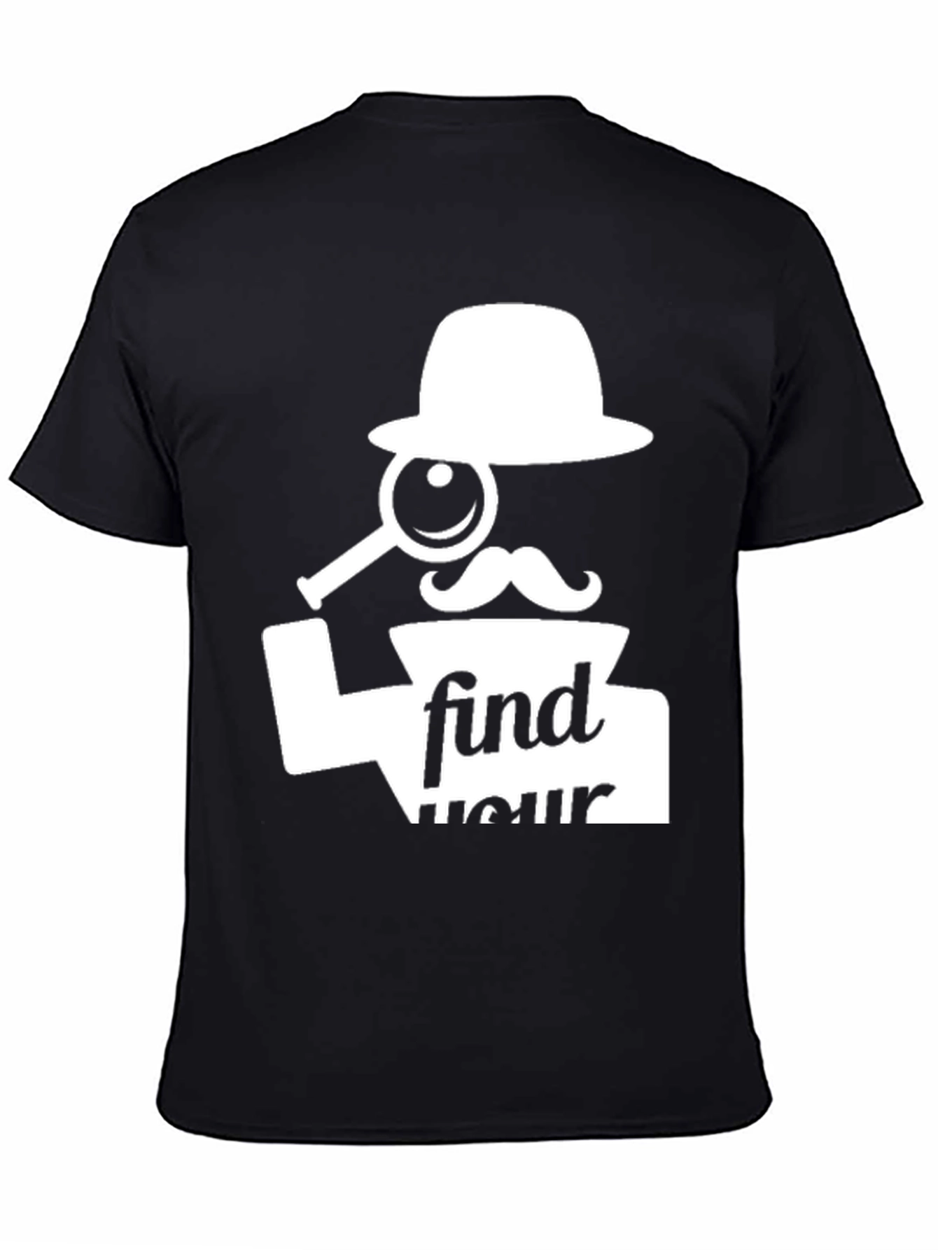 Black Find Your Fun T-Shirt - Detective Graphic Tee view 4