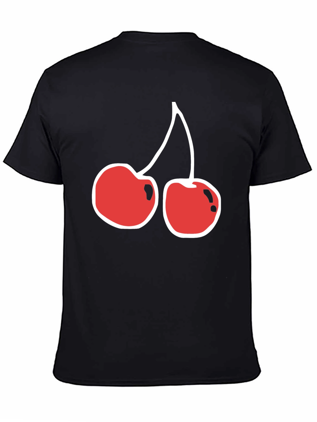 Black Cherry Graphic Black T-Shirt - Stylish Casual Wear view 4