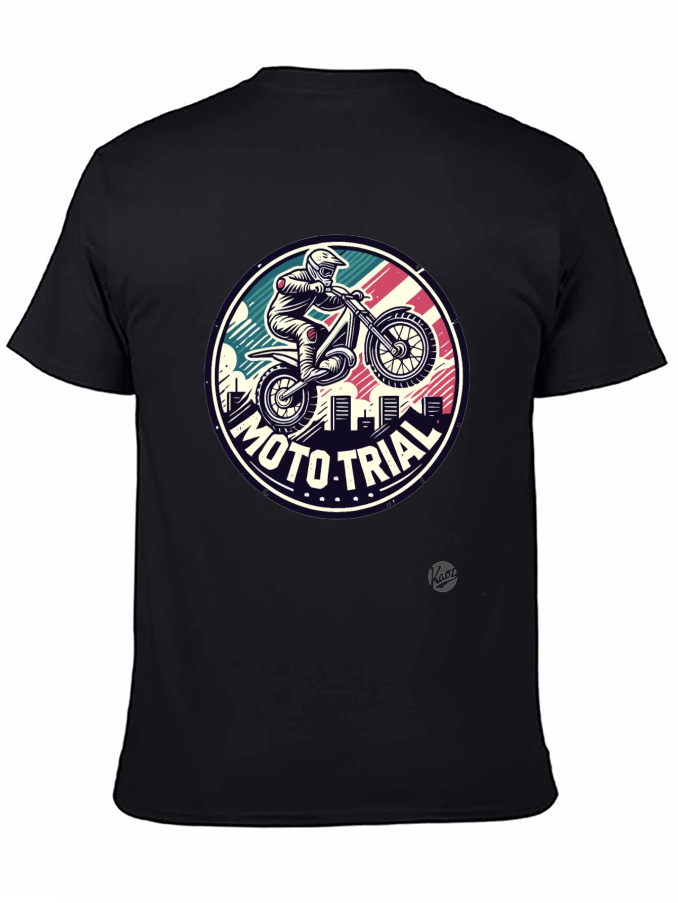 Black Moto Trial Graphic Tee - Ride in Style view 4