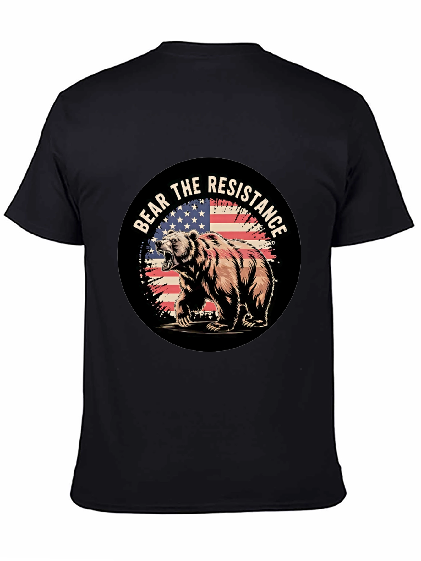 Black Bear the Resistance Graphic T-Shirt view 4