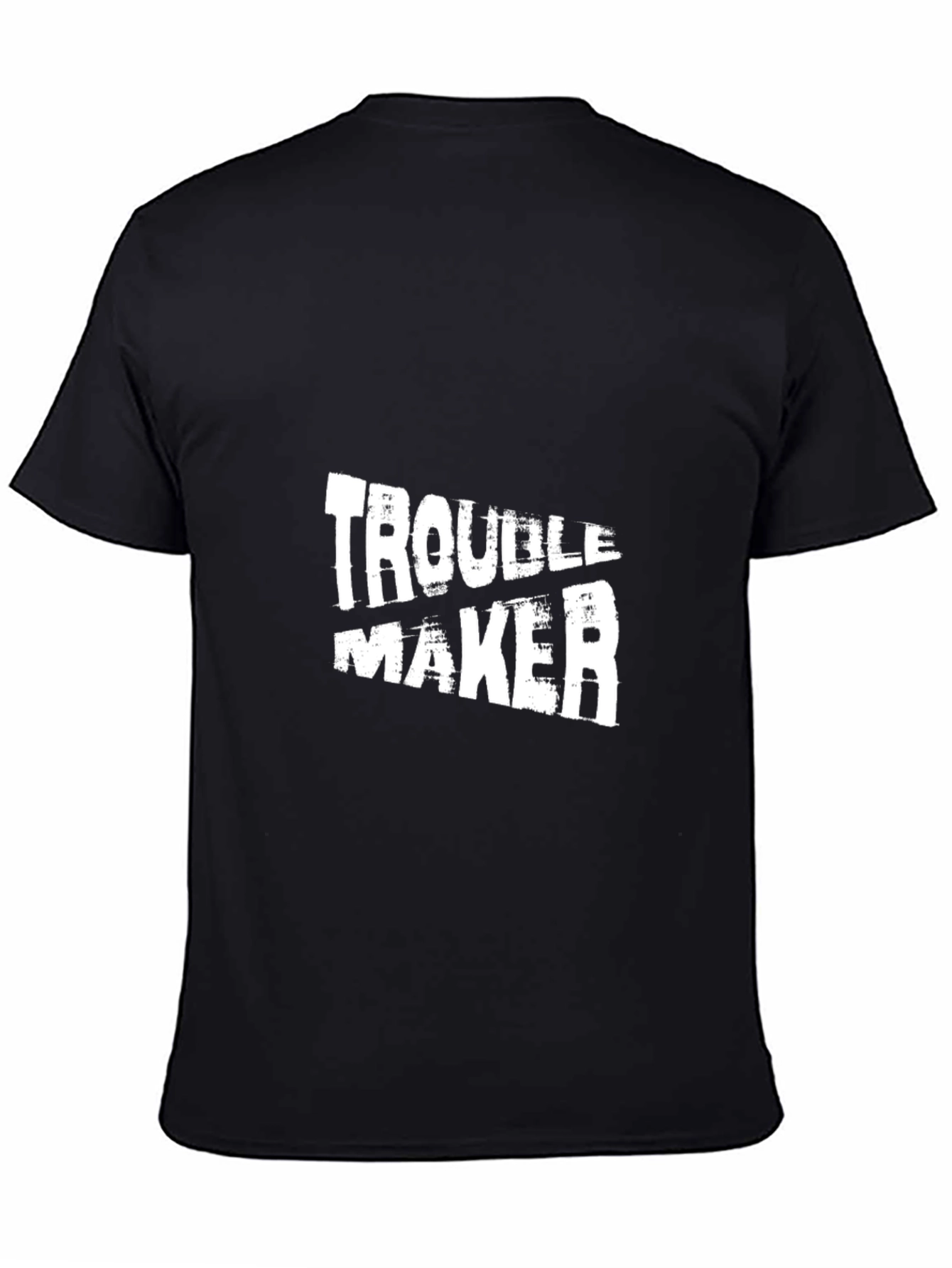 Black Troublemaker Graphic T-Shirt - Bold Streetwear view 4