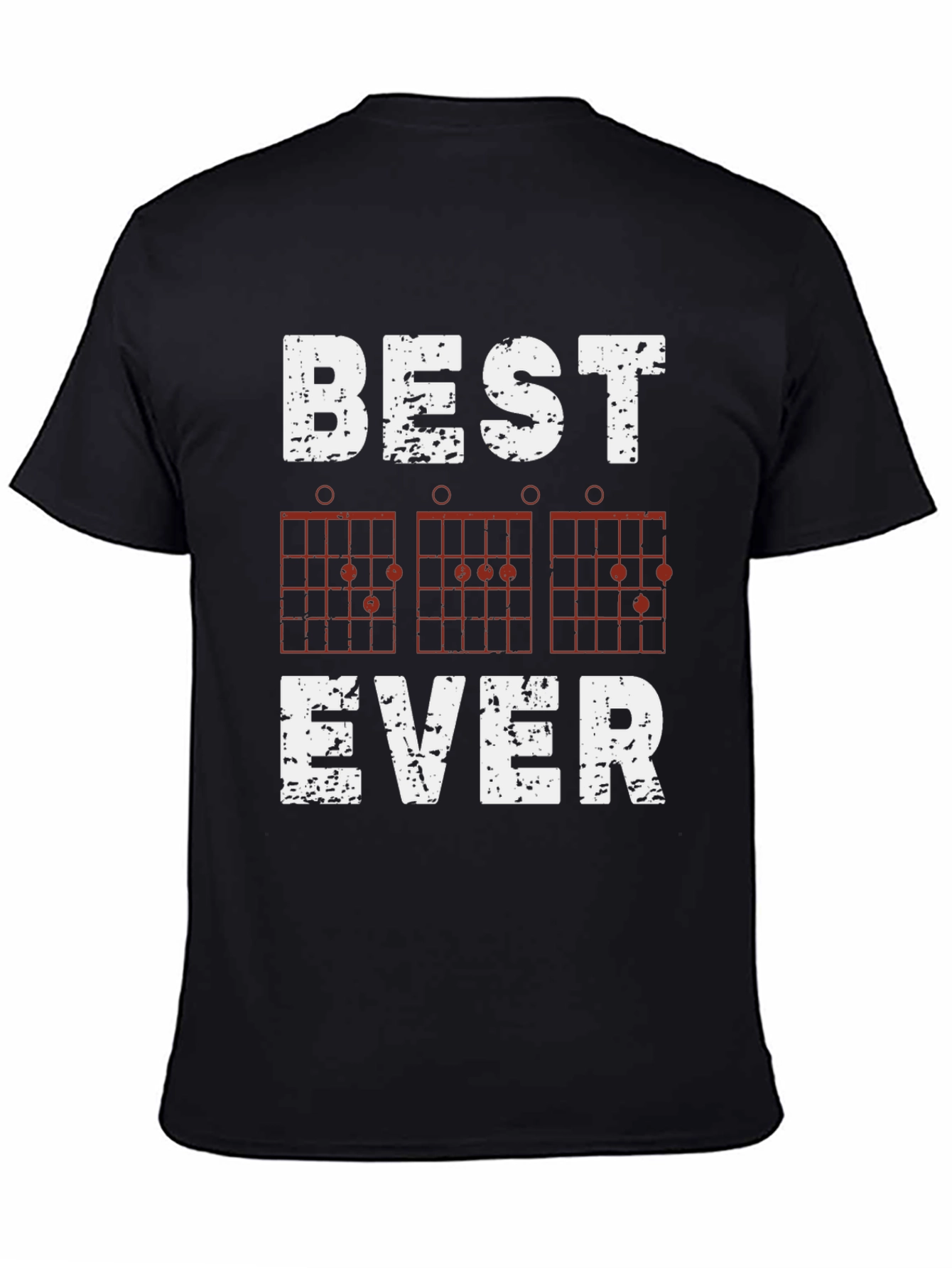 Black Best Guitar Chords Ever T-Shirt - Music Lover Tee view 4