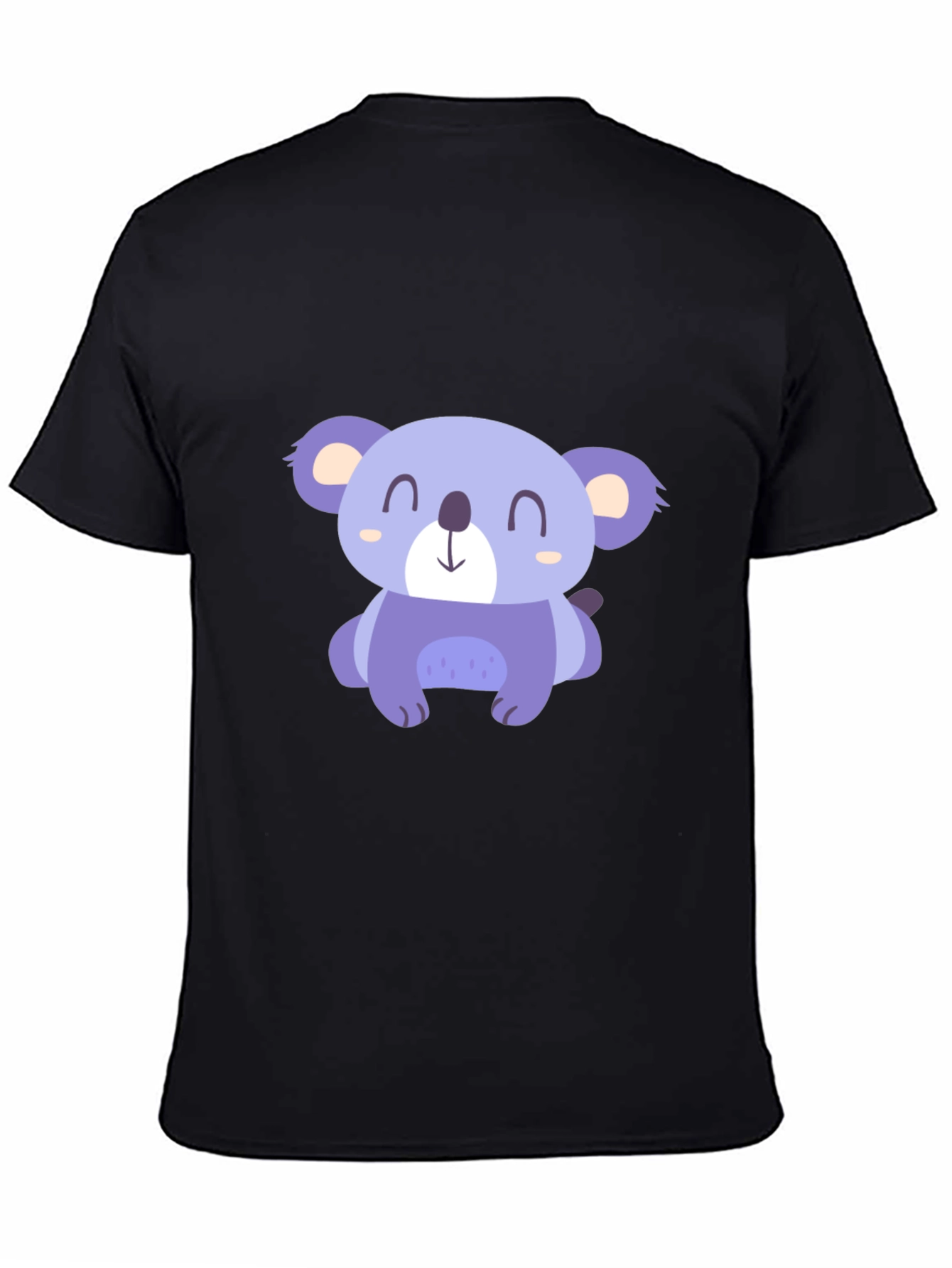 Black Cute Koala Graphic Tee - Casual Black T-Shirt view 4