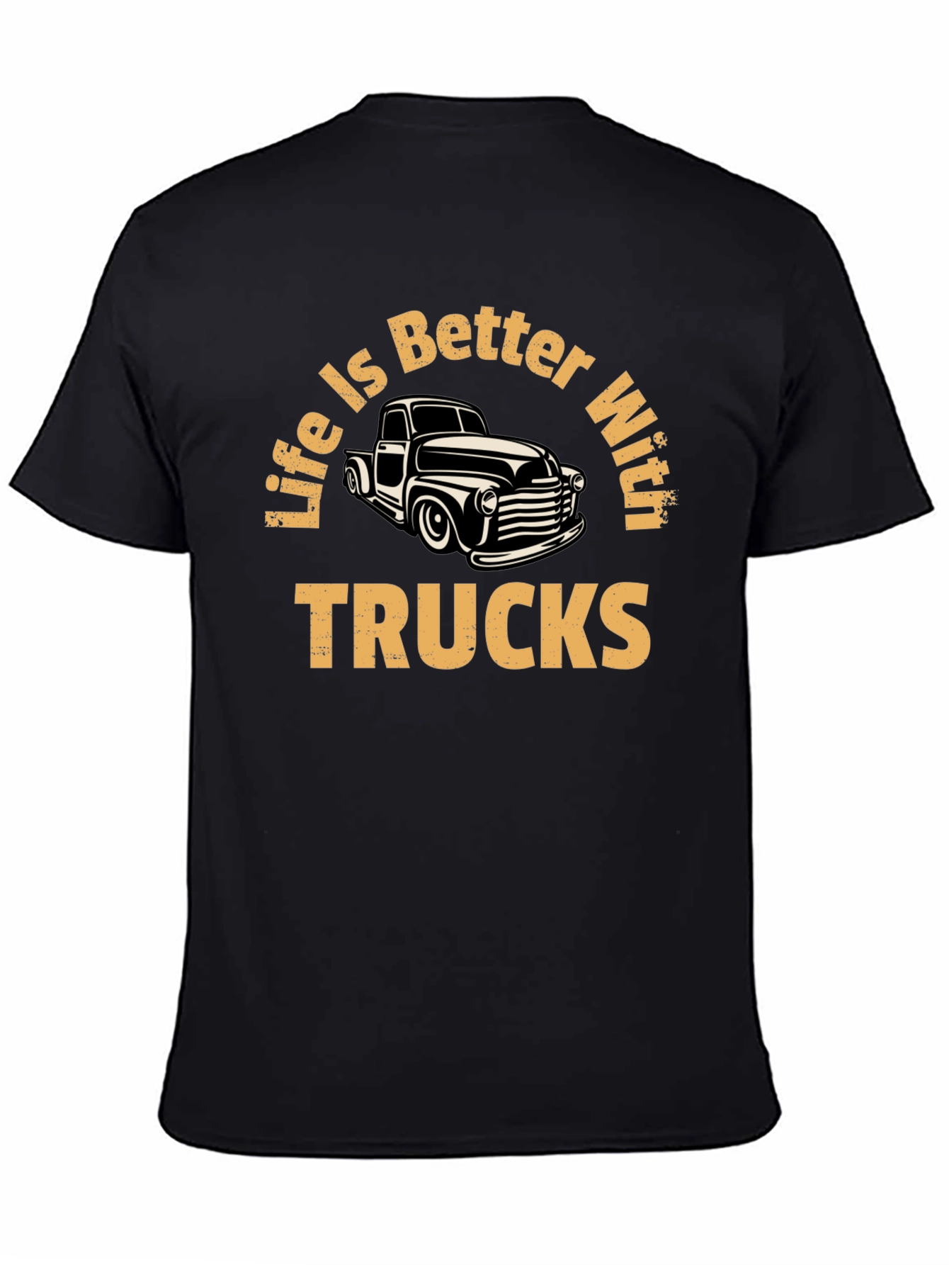 Black Life is Better With Trucks Graphic T-Shirt view 4